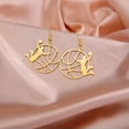 thumbnail image 4 of Slam Dunk Basketball Earrings Stainless Steel Dangle Earrings Sports Jewelry, 4 of 6