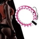 thumbnail image 5 of Aro de fitness ponderado para adultos, aro de ejercicio inteligente, masaje circular ajustable 2 en 1 con equipo de fitness de 24 nudos desmontables Rosado Macarena Aro ponderado inteligente, 5 of 8