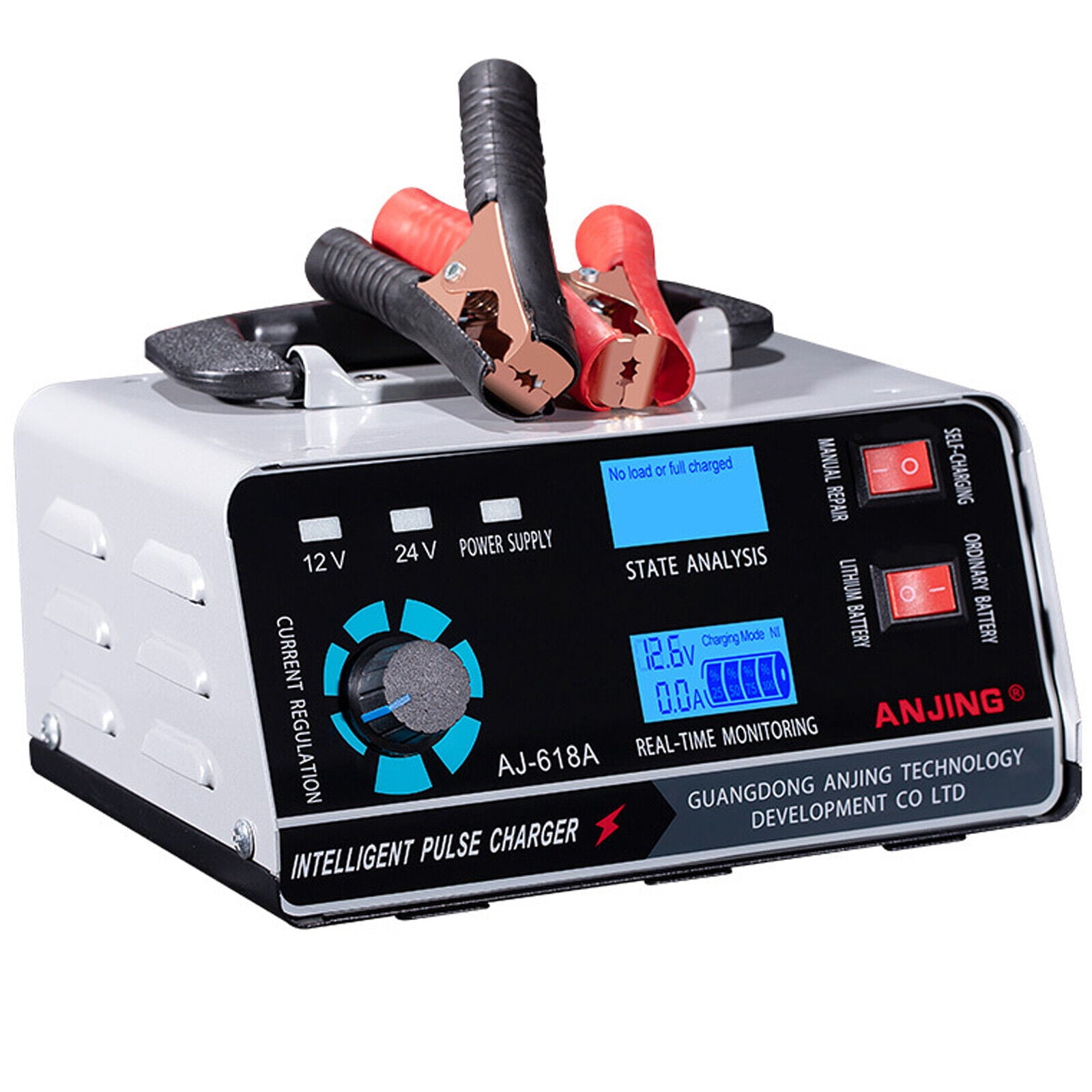 Car Battery Charger, 12V/30A 24V/15A Smart Automatic Battery Charger Maintainer Trickle Charger for Car Truck Motorcycle Lawn Mower Boat Marine RV SUV