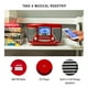 thumbnail image 3 of Crosley CR612B-RE Corsair Radio AM/FM Bluetooth de mesa con reproductor de CD y reloj despertador dual, rojo, 3 of 5