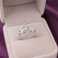 thumbnail image 2 of CTUELOVE Fashion temperament twisted leaves wishful flower opening ring index finger ring female, 2 of 5