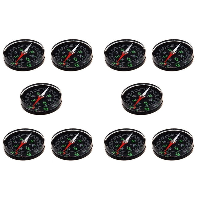 10X Brujula de Camping 40 mm Transparente Llena de Liquido Conjunto de Excursion para Exploradores Al Aire Libre
