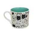 thumbnail image 1 of White Cat Doodle Cup Blue Inside, Ceramic 17oz Mug, 1 of 3