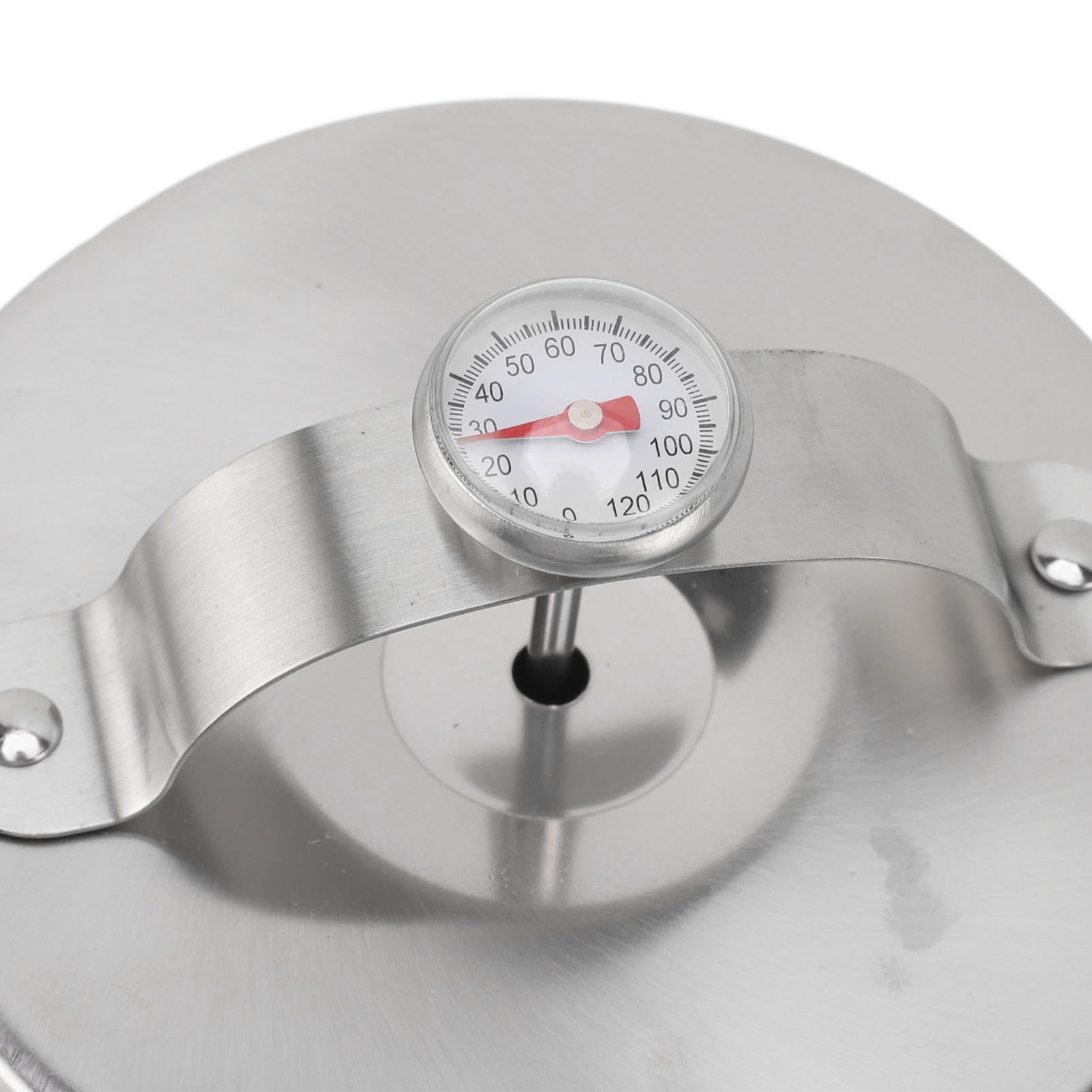 BOKYAN Stainless Steel Meat Press with Built‑In Thermometer – Easy‑Use Deli & Vegetable Press for Perfect Cooking