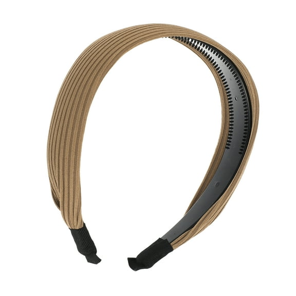 Vocoste Wide Headbands for Women Thick Headbands with Teeth Hair Accessories Brown
