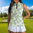 thumbnail image 3 of KUIFORTI Matching Golf Shirts for Couple Green Hibiscus Floral Racerback Design Funny Men Women Matching Couple Golf Shirts 4-Way Stretch Golf Tennis Tank Top, 3 of 6
