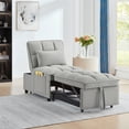 thumbnail image 2 of Miniyam 4 in 1 Tufted Single Pull-out Sofa Bed, Convertible Chaise Lounge, Gray, 2 of 10