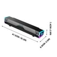 thumbnail image 3 of HaoXun 2.1 Channel Computer Soundbar with Subwoofer and RGB Lighting Effects - Bluetooth 5.3 Built-in Sound Card Desktop Speakers for PC Home Theater Entertainment System, 3 of 9