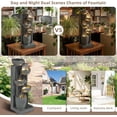 thumbnail image 6 of EPICOZY 23.3" Tall 5-Tier Cascading Bowl Outdoor Water Fountain, Modern Garden Waterfall Fountain with 4 LED Lights, Floor-Standing Resin Water Feature for Patio, Yard, Deck, House, Home Décor, 6 of 7