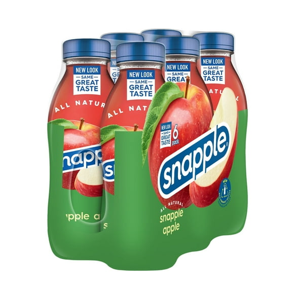 Snapple Apple Juice Drink, 16 fl oz, 6 Count Bottles