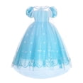 thumbnail image 5 of Disney disfraz de Frozen para niña, Reina de la nieve, vestido de princesa Elsa, Anna, melocotón, Cenicienta, Cosplay, Carnaval, vestidos de fiesta de cumpleaños, Rapunzel, 5 of 5