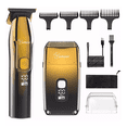 thumbnail image 1 of Kit Rasuradora Eléctrica Barba+pelo Con 3 Hojas De Cuchillo Negro/Dorado, 1 of 5