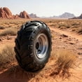 thumbnail image 3 of twisto 145/70-6 Outdoor-Road Tire Flame Pattern Pattern 6 Inch ATV Tire and Rim for DIY Enthusiasts, Tire-hub Black, 3 of 10