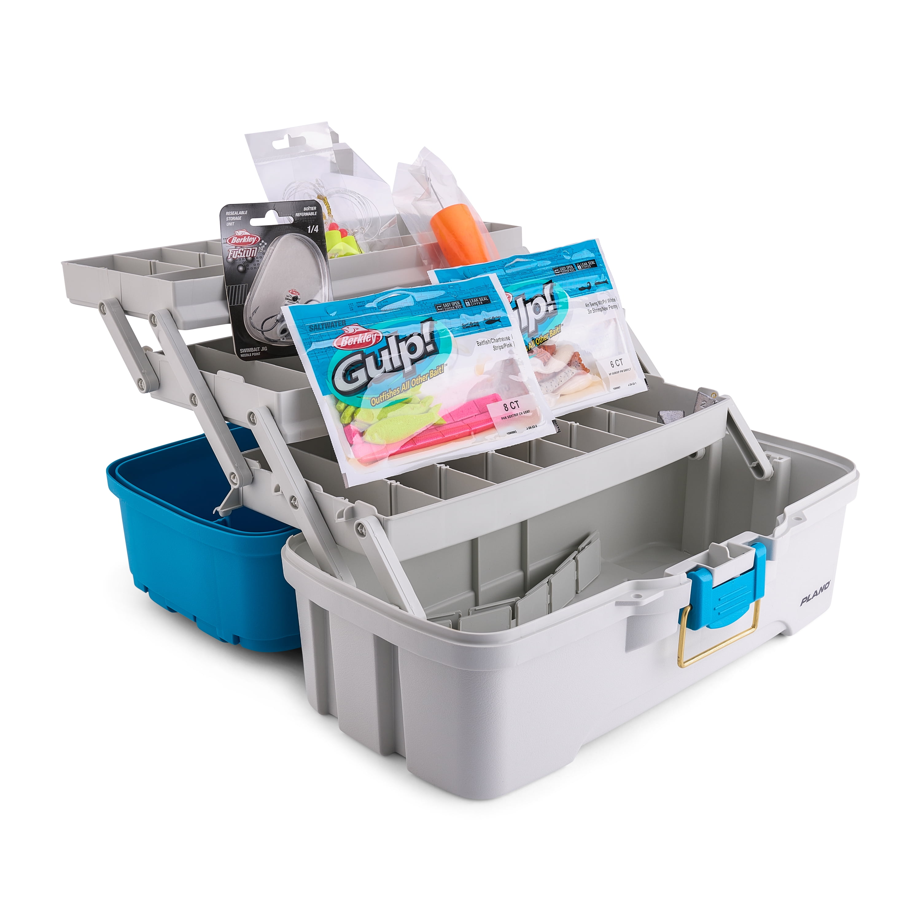 Plano - Brandclub - Plano 3-Tray Tackle Box with Berkley Saltwater Bait Kit
