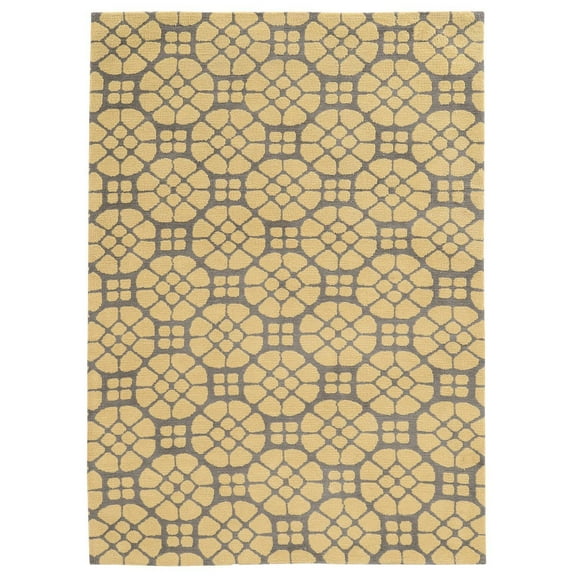 Area Rug 84x60 Grey Low Pile Indoor Rug Power Loomed Rubber Backing