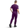 thumbnail image 3 of Tafford Active Stretch Men’s Jogger Scrub Set – Includes V-Neck Top and Drawstring Jogger Pant (3X-Large, Eggplant), 3 of 6