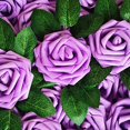 thumbnail image 3 of Rosas de espuma de flores artificiales con tallos-decoraciones de mesa de fiesta negro, 3 of 5