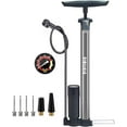 thumbnail image 1 of VIMILOLO Bike Pump Portable, Ball Pump Inflator Bicycle Floor Pump with high Pressure Buffer Easiest use with Both Presta and Schrader Bicycle Pump Valves-160Psi Max, 1 of 9