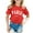 1#Red, variant on Kiijoy Girls T Shirt Paris Print Short Sleeve T-Shirt Casual Sports Tshirt, Sizes 3-4