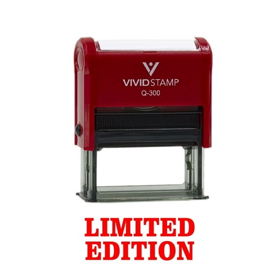 All Quality Limited Edition Self-Inking Rubber Stamp | Professional Business Branding (Red Ink) - Q-300