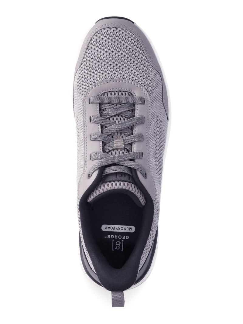 george men's knit dress shoe George Mens Memory Foam Knit Dress Shoes Black Size 13 for sale online
