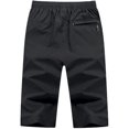 thumbnail image 3 of Pantalones capri para hombre de secado rápido 3/4 pantalones cortos por debajo de la rodilla pantalones cortos para acampar al aire libre con bolsillos con cremallera, 2XL Sailing Electrónica, 3 of 5