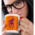 thumbnail image 2 of 3drose, Civil War Federal Drummer Boy Skeleton in Purple, 11oz Two-tone Red Mug, 2 of 6