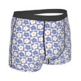 thumbnail image 4 of Uemuo Plaid Flowers Pattern Men's Boxer Briefs,Trunk Anti-Chafing,Comfortable, Durable, and Stylish Underwear-Large, 4 of 9