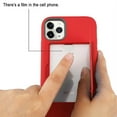 thumbnail image 2 of Apple iPhone 11 PRO MAX Wallet Phone Case Protective Cover with 3 Cedit Cards ID Holder Slots [Slim] Heavy Duty Shockproof Hybrid Rubber Hard PC + TPU Armor RED Case Cover for iPhone 11 Pro Max, 2 of 8