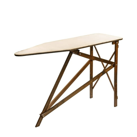 Lehman's Folding Wooden Ironing Board, Amish Made with Ironing Board Pad and Cover, Dark Finish