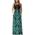 thumbnail image 1 of Vestido largo suelto sin mangas de verano para mujer Vestido largo casual con bolsillos Adepaton FSHY034-96, 1 of 3