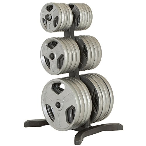 Fitness Reality Olympic Weight Tree/Plate Rack/Bar Holders/Chrome Storage Poteaux, 1000 lb