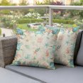 thumbnail image 3 of Outdoor Pillow Covers 18x18 Set of 2, Beach Coastal Waterproof Patio Throw Pillow Covers for Couch Sofa Chair, Summer Coral Starfish Nautical Ocean Vintage Decorative Pillowcases for Throw Pillows, 3 of 9