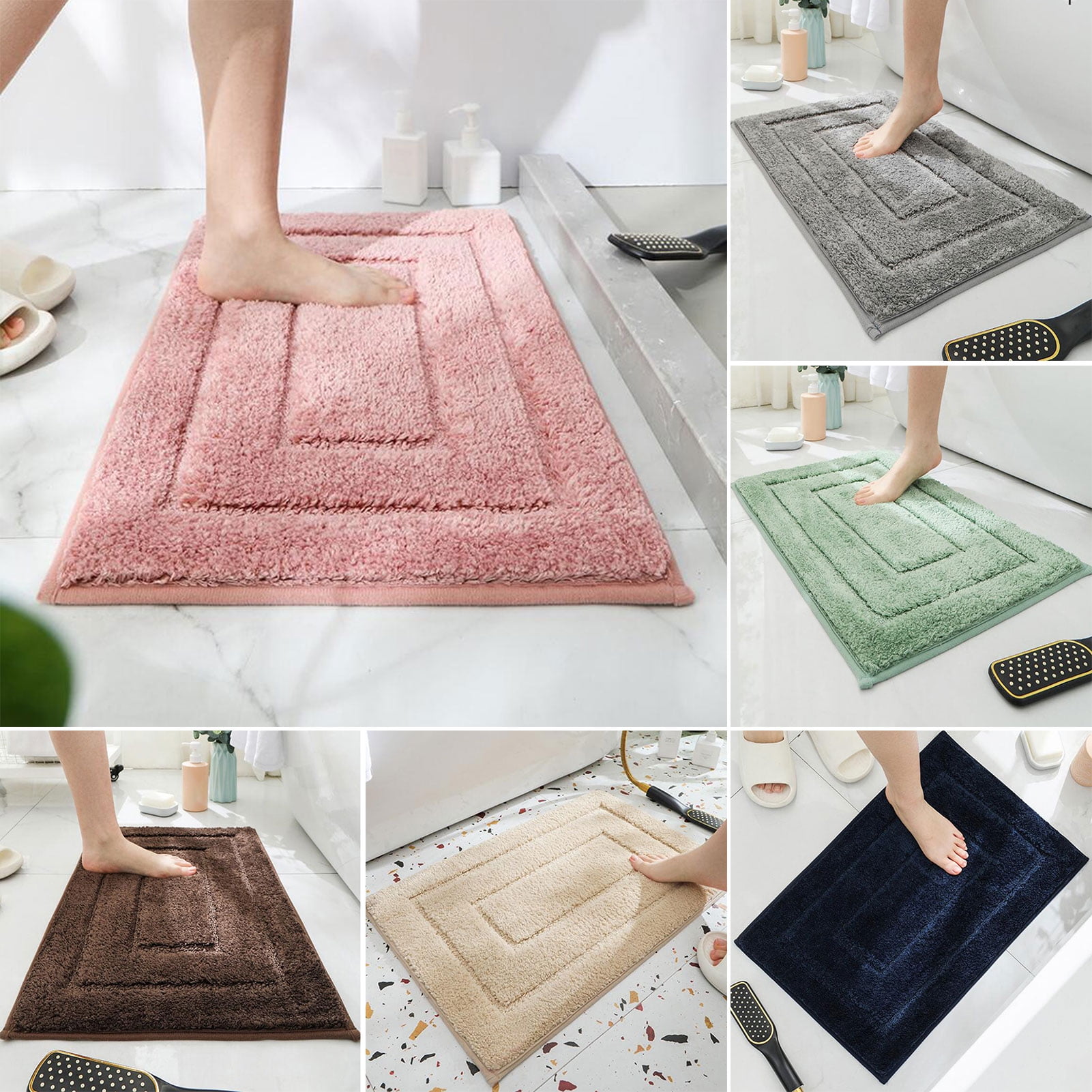1pc Bear Claw Shape Carpet, Simple Style Polyester Fiber Flannel Anti-slip Water  Absorbent Rug For Bathroom, Toilet, Living Room, Home Use