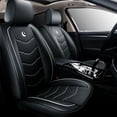 thumbnail image 3 of 1 Pcs Universal Car Front Seat Mat Covers PU Leather Breathable Cushion Pad Set Exquisite Workmanship Comfortable Antibacterial, 3 of 4