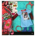 thumbnail image 2 of Wild Hearts Crew, Retro Hero! Themed Fashion Doll Accessory Pack (8-Piece) with Temporary Tattoo Sheet, Includes Vintage Dress T-Shirt, Boots, Coin Purse, and More, 2 of 7