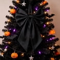 thumbnail image 4 of Gothic Satin Halloween Decorative Bow, 9.84x7.08 Inch Black Wreath Bow for Wreaths, Door, Mantel, Party Decor, Classic Horror Ambience for Indoor Outdoor Holiday Use, 4 of 9