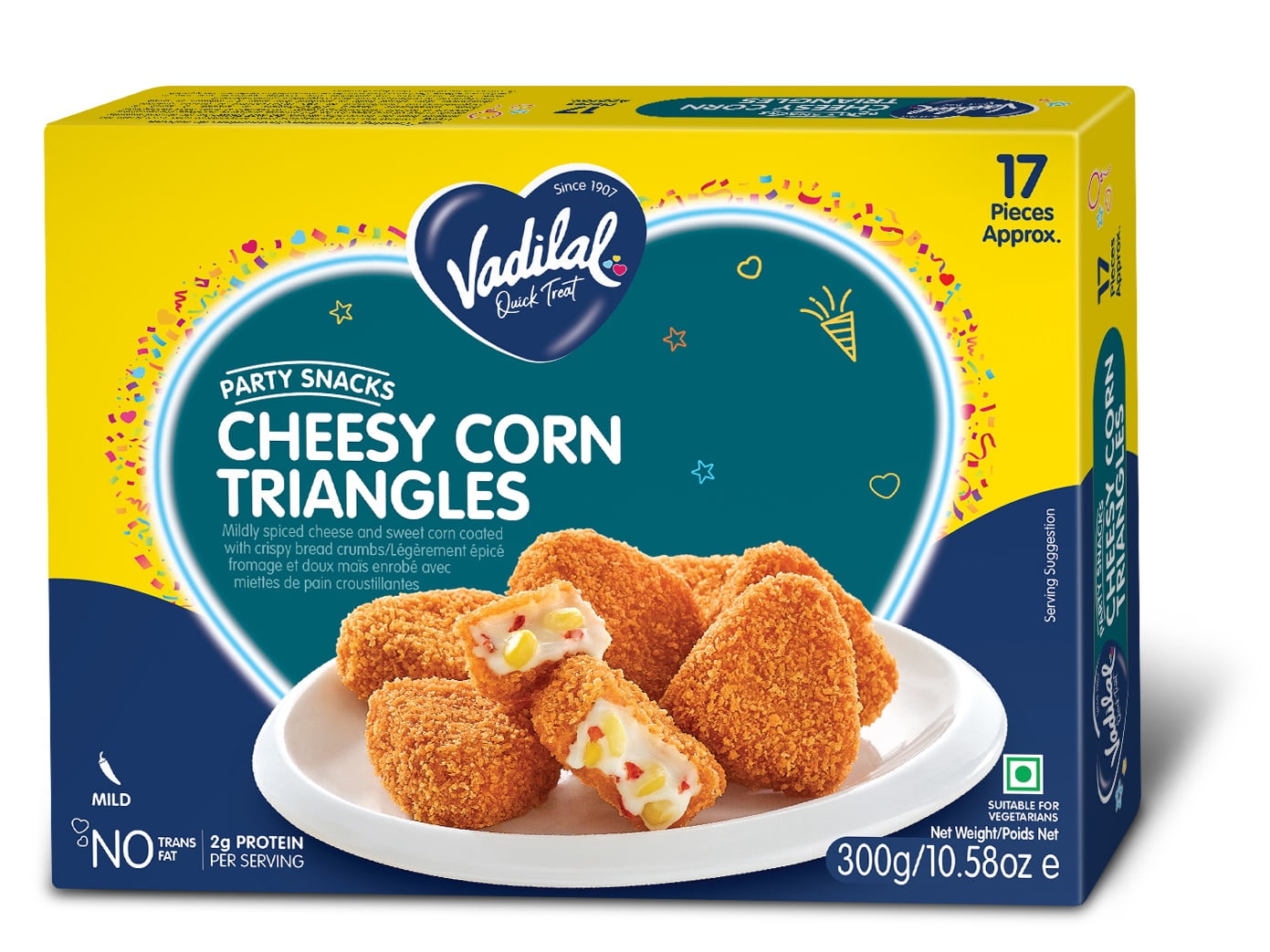 Triangles de maïs et de fromage Triangles de maïs et de fromage