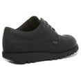 thumbnail image 3 of Kickers Kick Lo C Teen Youth 4 Eyelet Rugged Leather Lace Up Shoes In Black Size 6, 3 of 6