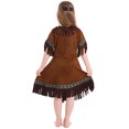 thumbnail image 6 of MEZZALL Kids Girls Primitive Fringe Skirt Stage Plays Performance 3PC Children Clothes Set Relaxed Fit Toddler Dailywear, Coffee, 14-16 Years, 6 of 6