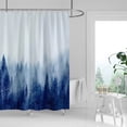 thumbnail image 2 of Blue Misty Forest Shower Curtains,Nature Mountain Shower Curtain,Woodland Shower Curtain,Fantasy Fog Tree Bath Curtain for Bathroom,Waterproof Polyester Fabric-72 Wx72 L-with Hooks, 2 of 5