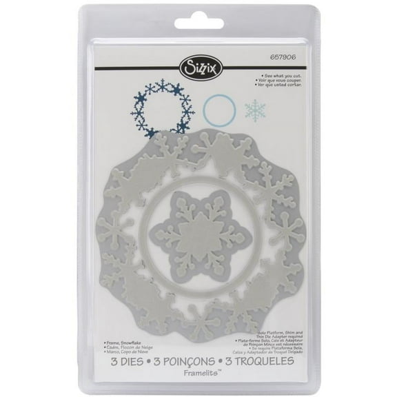 10112086 Framelits Dies 3/pkg-snowflake
