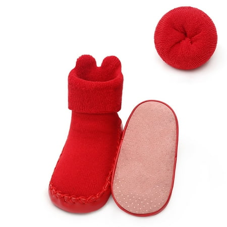 

TOWED22 Toddler Boy Sneaker Children Toddler Shoes Autumn And Winter Boys And Girls Floor Socks Shoes Warm And Comfortable Grey