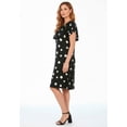 thumbnail image 6 of Roaman's Women's Plus Size Stretch Knit Convertible Flounce Dress, 6 of 6