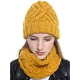 thumbnail image 2 of Women's Knitted Beanie Baggy Hat Scarf Soft Winter Warm Plain Ski Earflap Caps, 2 of 2