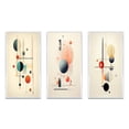 thumbnail image 2 of Designart "Vintage Abstract Desire in Knowing II" Modern Geometric Framed Wall Art Set Of 3 - Blue Abstract Frame Gallery Wall Set For Home Decor, 2 of 6