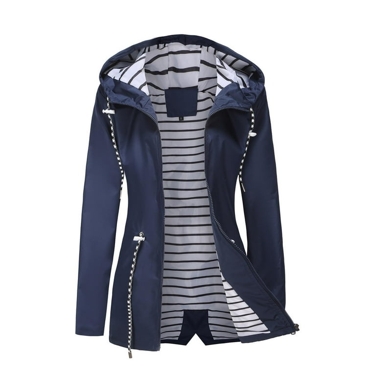 Raincoat Women Lightweight Waterproof Long Raincoat Jacket Outdoor