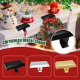 thumbnail image 7 of 2-Piece Metal Christmas Stocking Hanger Set, Fireplace Mantle Garland with Hook Design in Black Finish, Christmas Decor for Holiday Display, 7 of 7