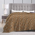thumbnail image 4 of DouZhe Ultra-Soft Micro Fleece Lightweight Flannel Bed Blanket, Brown Mason Masonic Symbol Print Cozy Warm Throw Blankets, 40"x30", 4 of 7