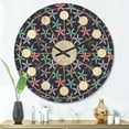 thumbnail image 2 of Designart 'Abstract Retro Flower Design V' Mid-Century Modern Wood Wall Clock, 2 of 5